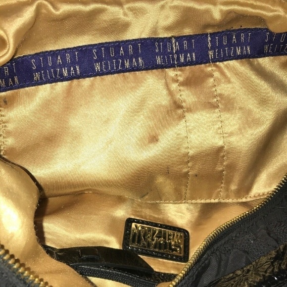 Stuart WeitzmanBlack Quilted Fabric Hobo Bag - Picture 12 of 16